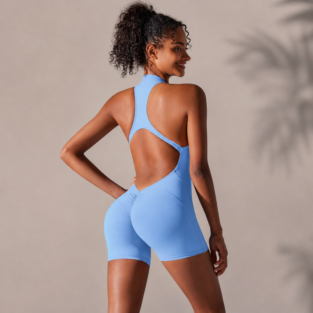ContourZip Backless Yoga Romper
