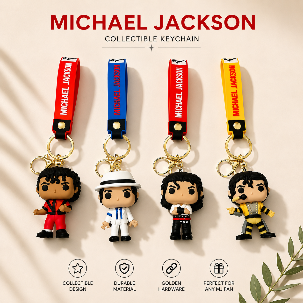 Michael Jackson Collectible Keychain Set