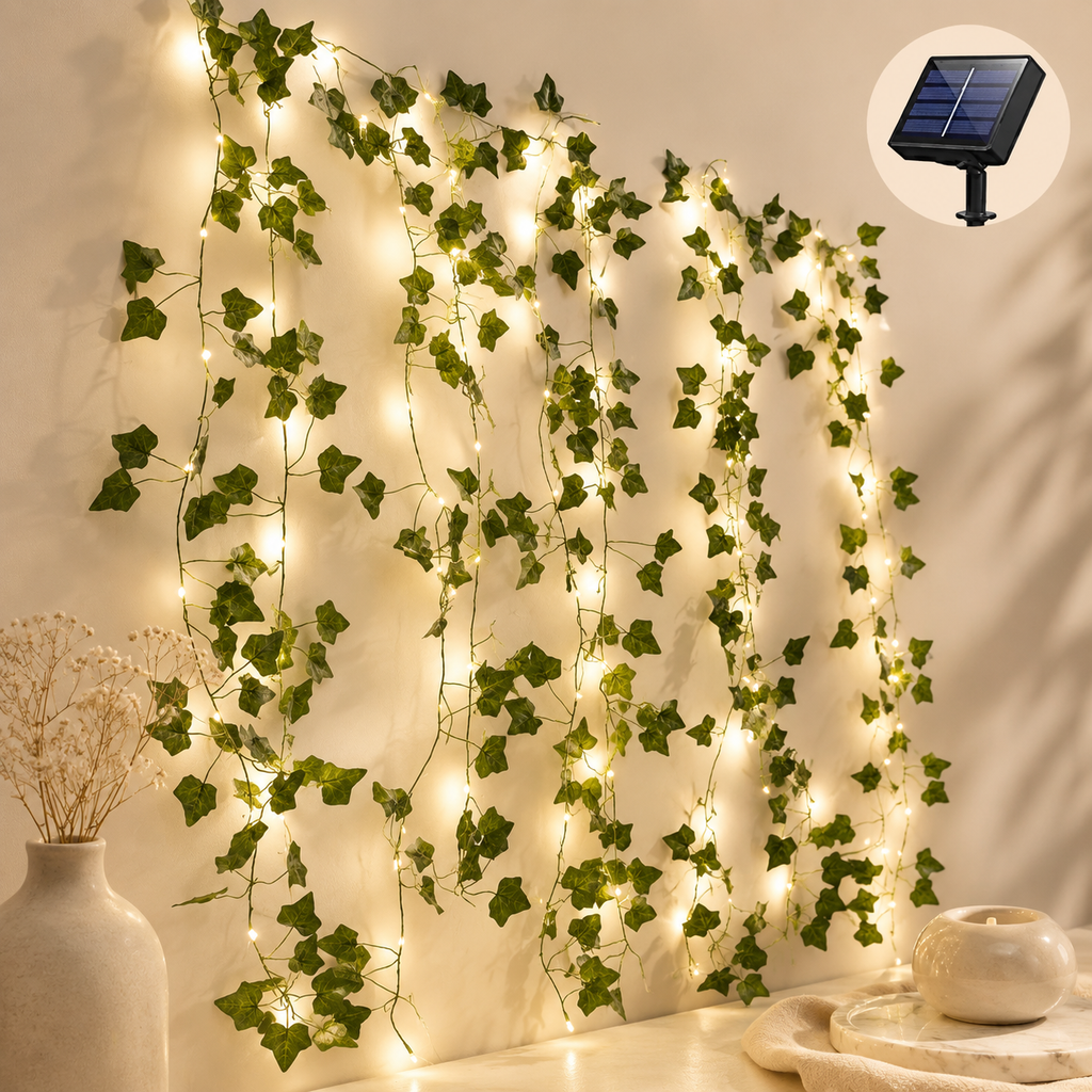 Glow Ivy Solar Lights – Outdoor & Indoor Fairy Light Decor