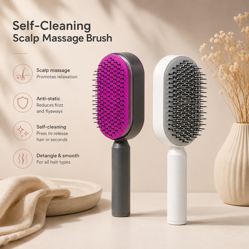 Self-Cleaning Massage Brush