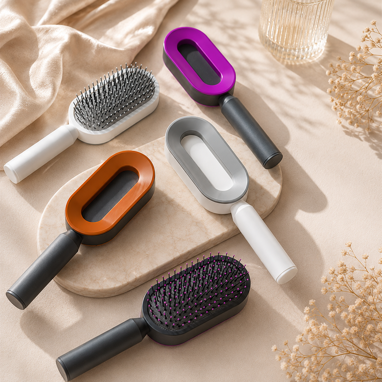 Self-Cleaning Massage Brush