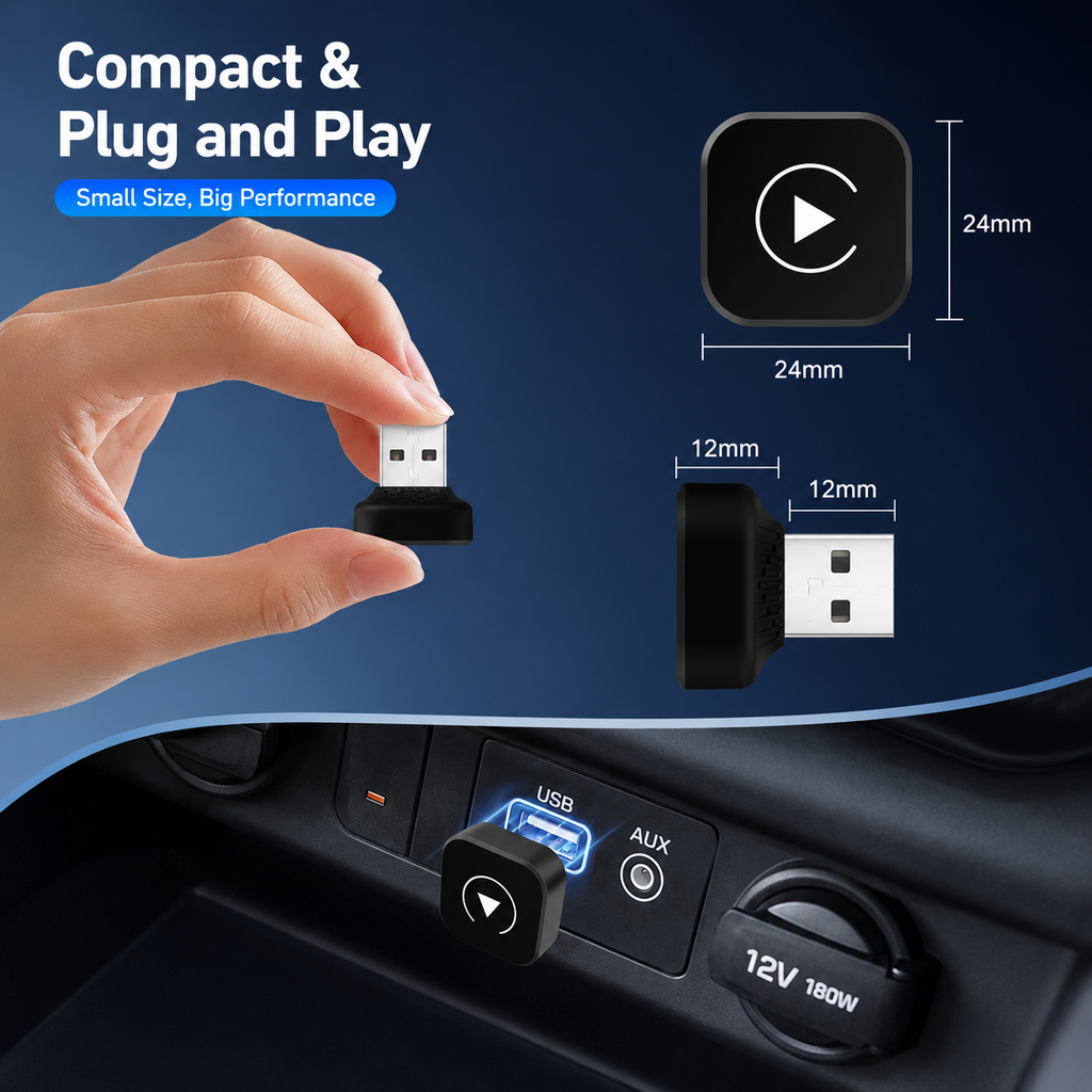 Wireless CarPlay & Android Auto Adapter – Instant Plug & Play