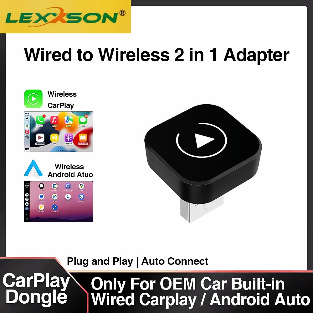 Wireless CarPlay & Android Auto Adapter – Instant Plug & Play