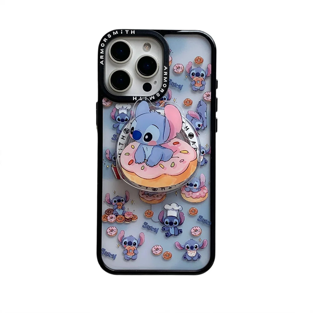 Cute Bear MagSafe Case – Magnetic Stand & Grip Holder
