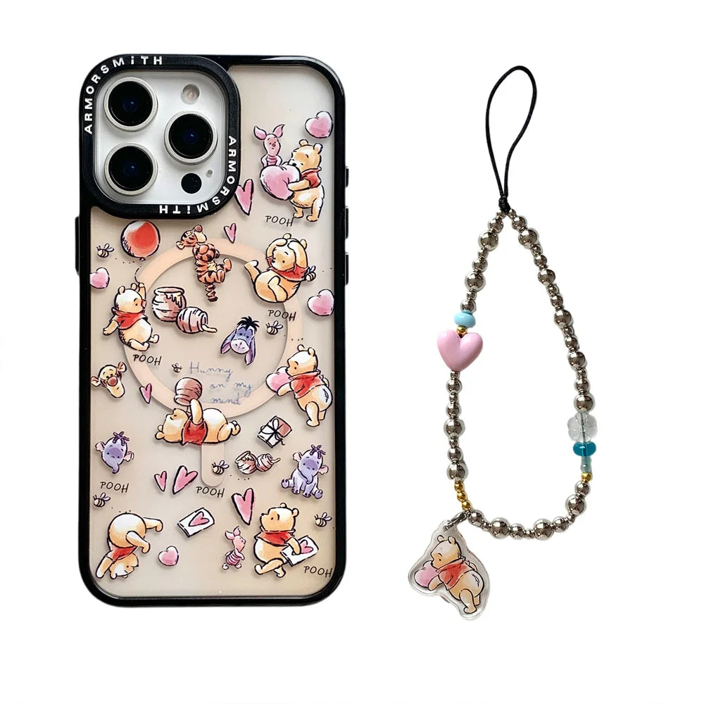 Cute Bear MagSafe Case – Magnetic Stand & Grip Holder