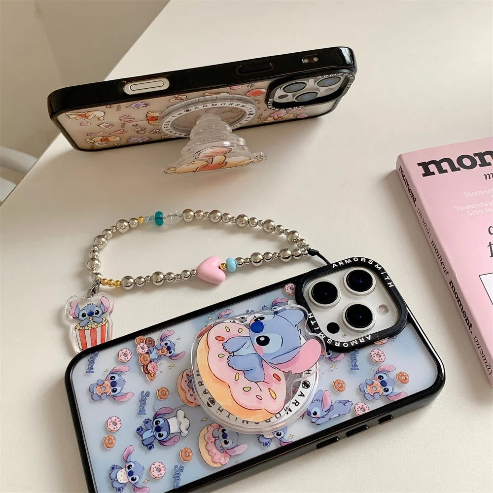 Cute Bear MagSafe Case – Magnetic Stand & Grip Holder