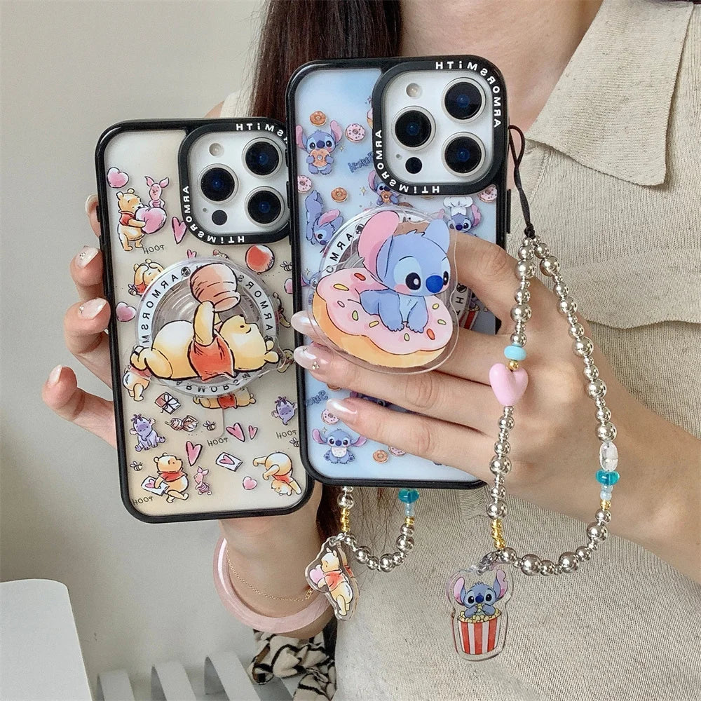 Cute Bear MagSafe Case – Magnetic Stand & Grip Holder
